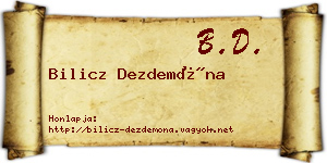 Bilicz Dezdemóna névjegykártya